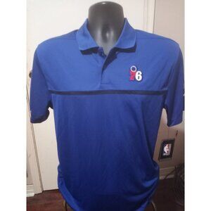 Philadelphia 76ers Nike Dri-Fit Polo Shirt Short Sleeve Men's Small S Blue New